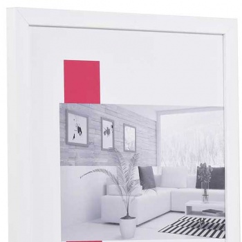 Holz-Bilderrahmen Top Cube 24x30 cm | weiß | Kunstglas entspiegelt