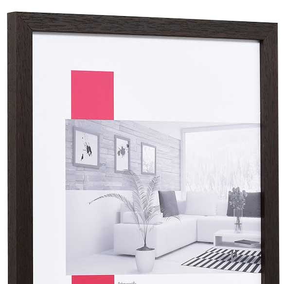 Holz-Bilderrahmen Profil 33 18x27 cm | wenge | Normalglas (2 mm)