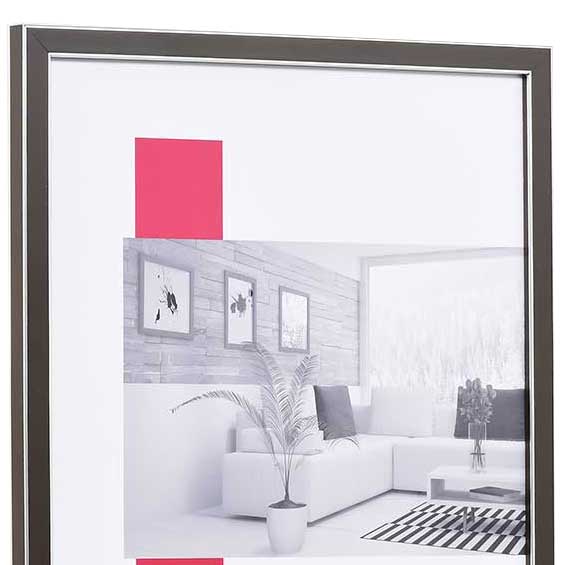 Holz-Bilderrahmen Profil 39 29,7x42 cm (A3) | braun | Normalglas (2 mm)