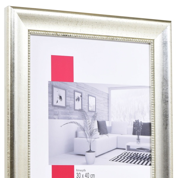 Barockrahmen Profil 95 breit 25x60 cm | silber | True Color Super Clear entspiegelt