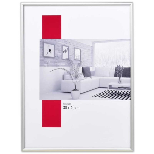Alu-Bilderrahmen Profil S1 60x60 cm | silber matt | Normalglas (2 mm)