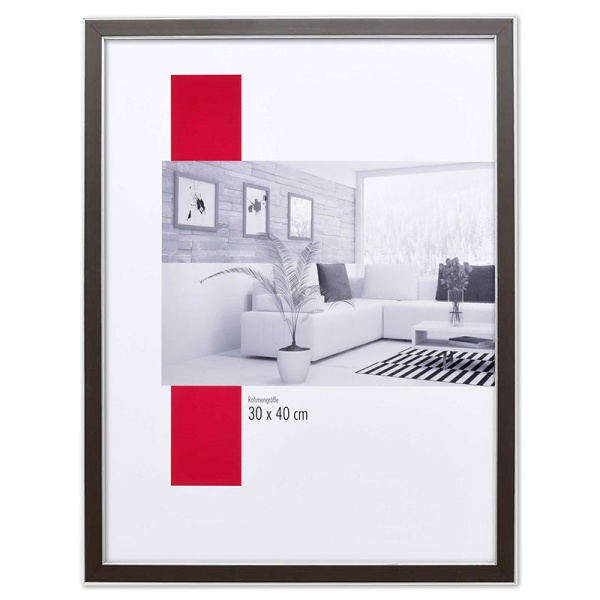 Holz-Bilderrahmen Profil 39 29,7x42 cm (A3) | braun | Normalglas (2 mm)