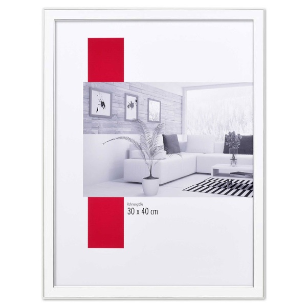 Holz-Bilderrahmen Profil 39 29,7x42 cm (A3) | weiß | Normalglas (2 mm)