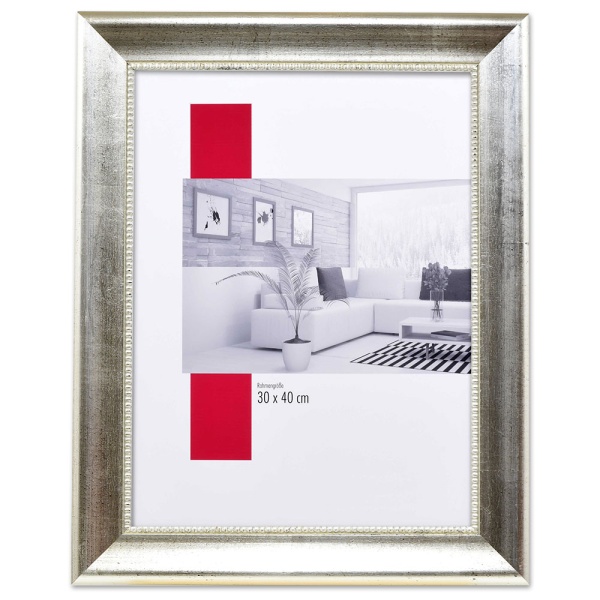 Barockrahmen Profil 95 breit 25x60 cm | silber | True Color Super Clear entspiegelt