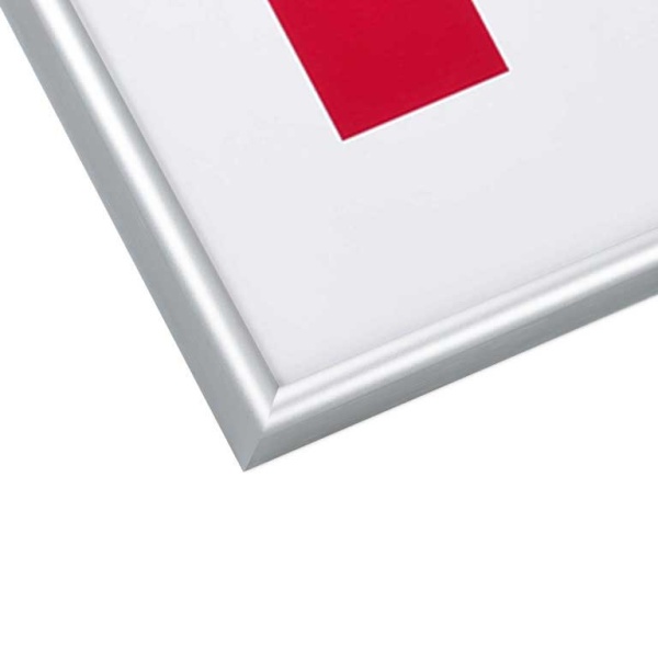 Alu-Bilderrahmen Profil S1 60x60 cm | silber matt | Normalglas (2 mm)