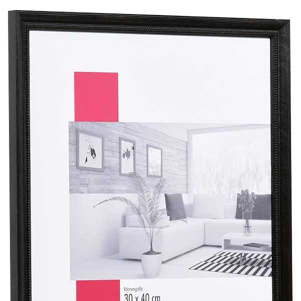 Holz Bilderrahmen Profil 48 50x70 Cm Schwarz Normalglas Effekt Bilderrahmenshop De
